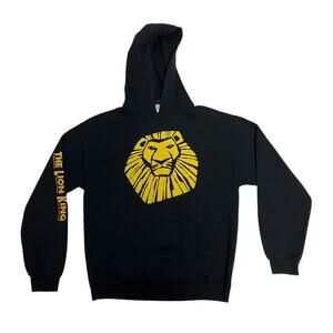 Disney The Lion King Broadway Musical Graphic Black Hoodie Size Medium